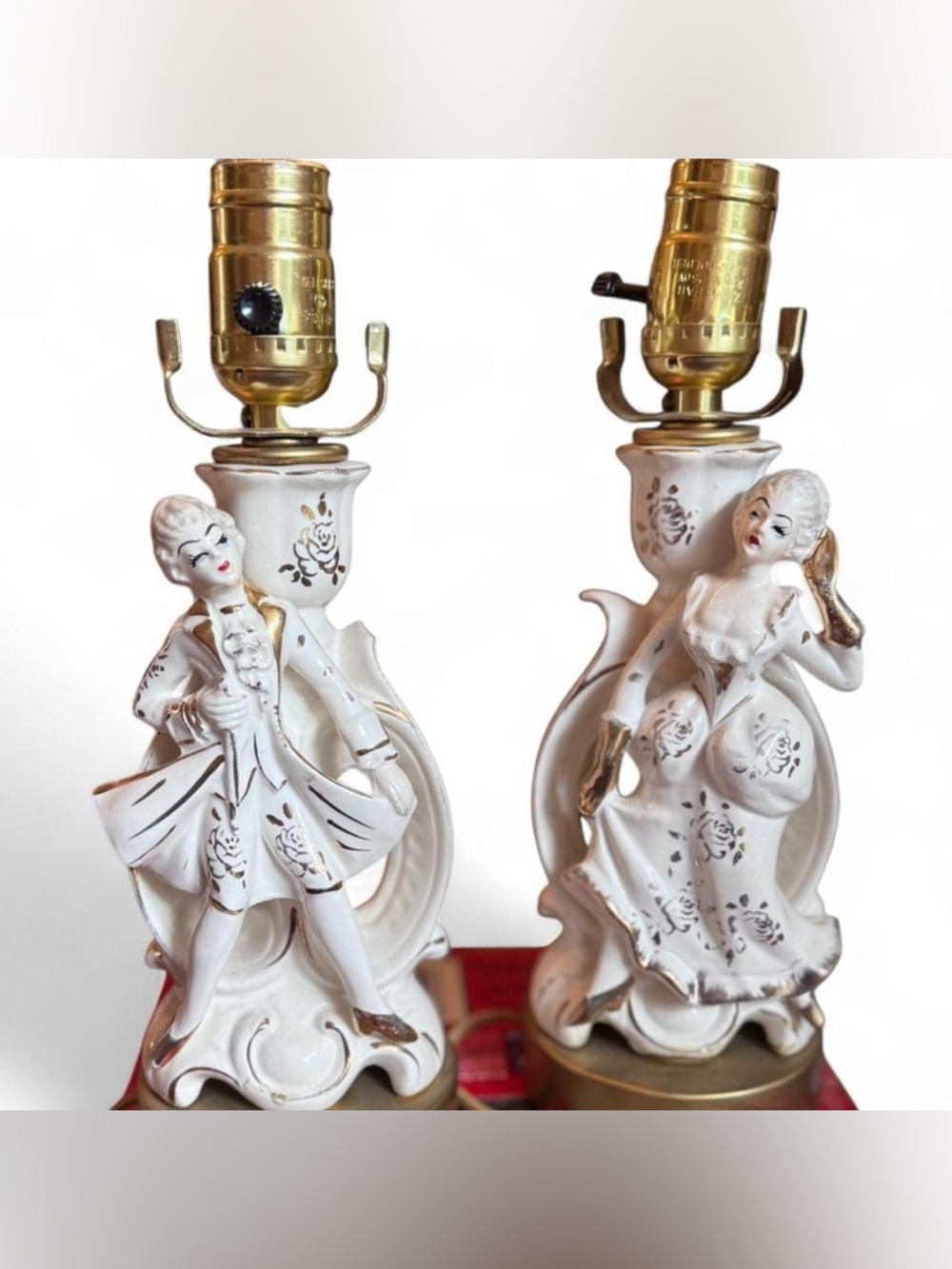Antique Rococo Lamps w/ shades